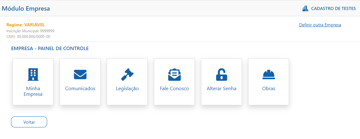 Tela de vincular minha empresa ao contador