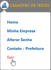 imagem do menu do usuário