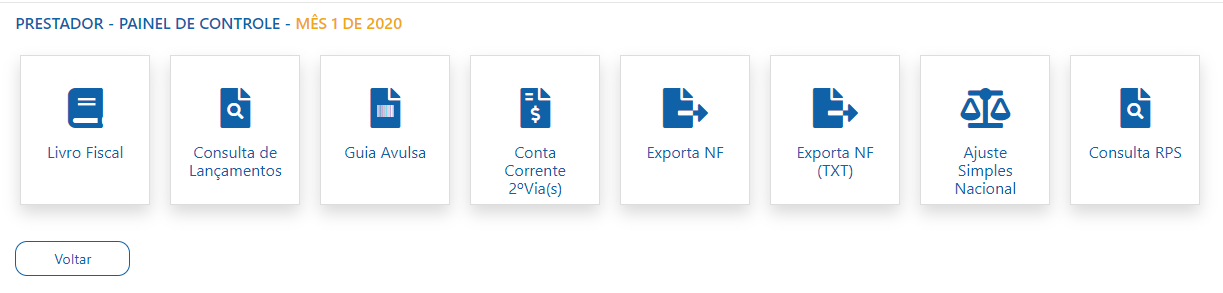 Tela de encerramento de escrituração fiscal após a competência ter sido encerrada.